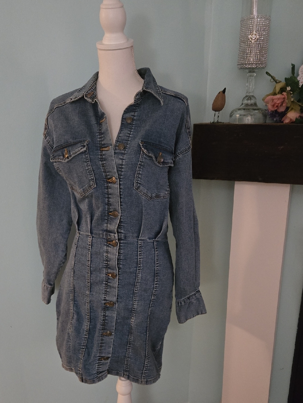 Divided Denim Dress M
